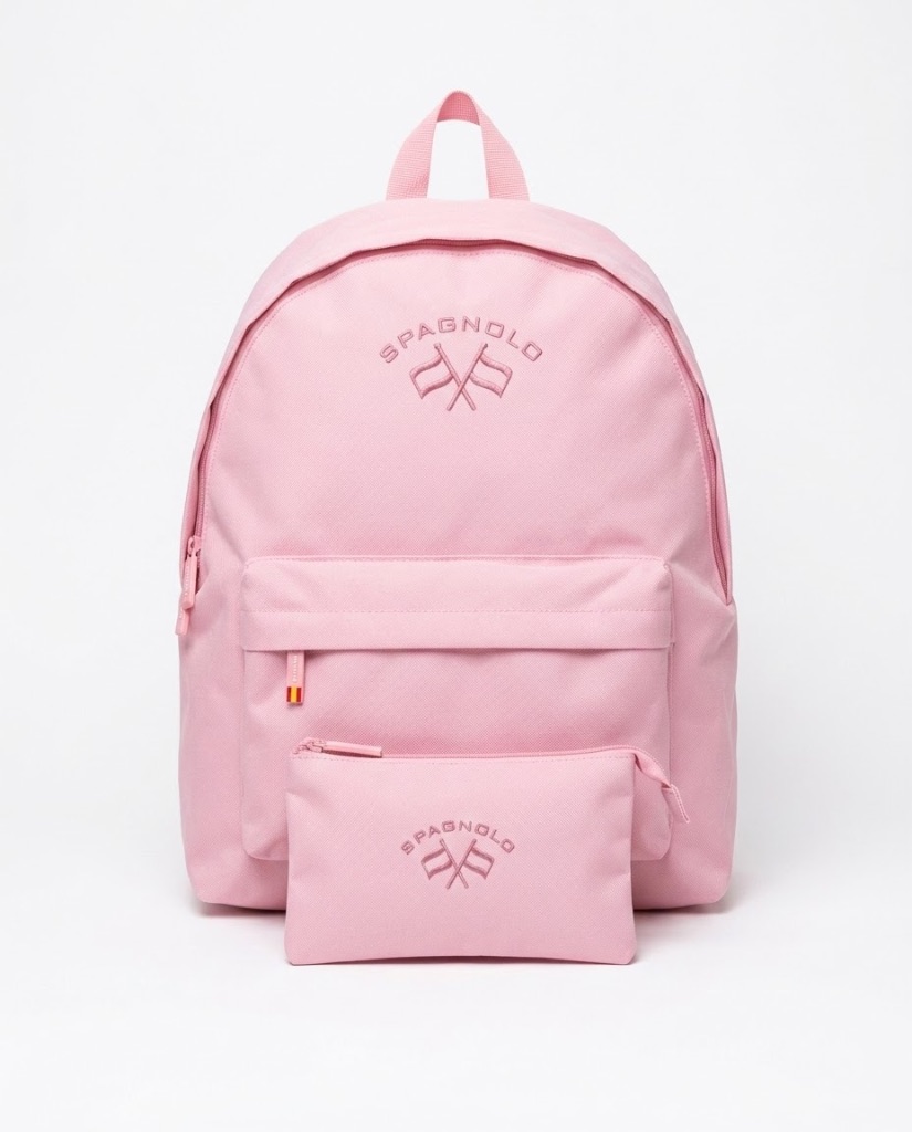 Mochila Spagnolo rosa con portatodo