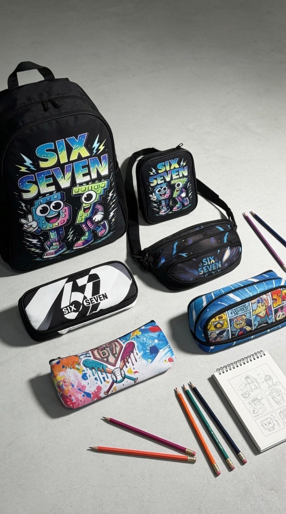 Colección Six Seven — mochila y estuches