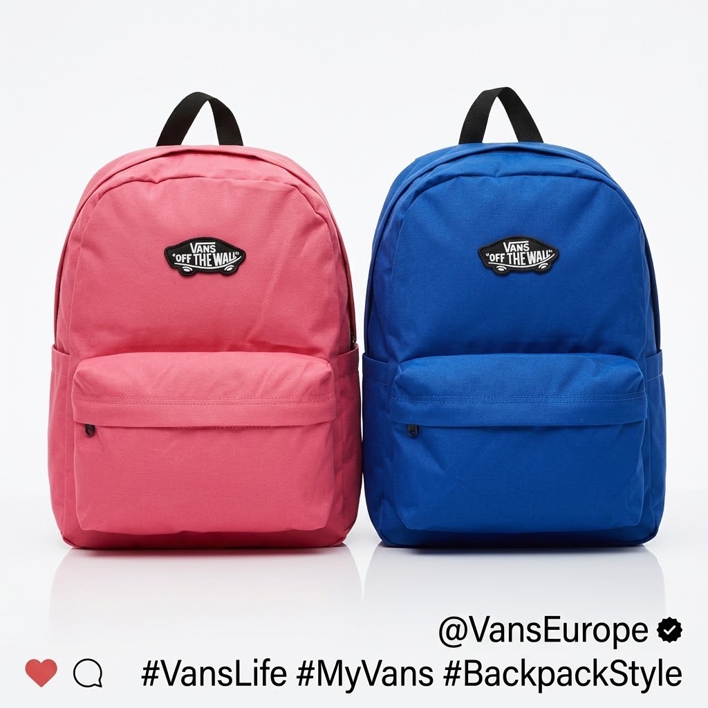 Mochilas Vans — rosa y azul